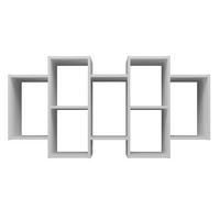 SCHWEBEREGAL Sarah - Weiß, Holzwerkstoff (65/129.5/20cm) - kommodly