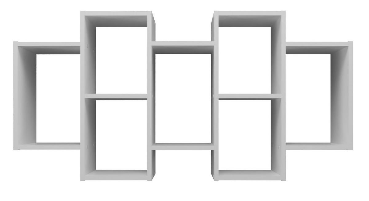 SCHWEBEREGAL Sarah - Weiß, Holzwerkstoff (65/129.5/20cm) - kommodly