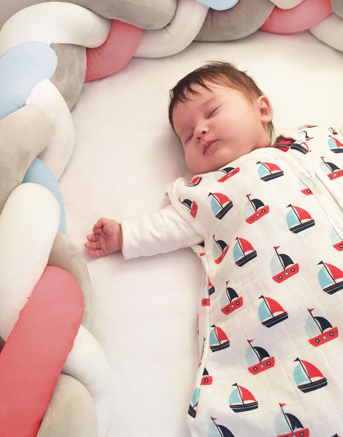 BABYSCHLAFSACK, 70 cm, 100% Baumwolle, bunt - Weiß, Textil (22/70cm) - Zollner