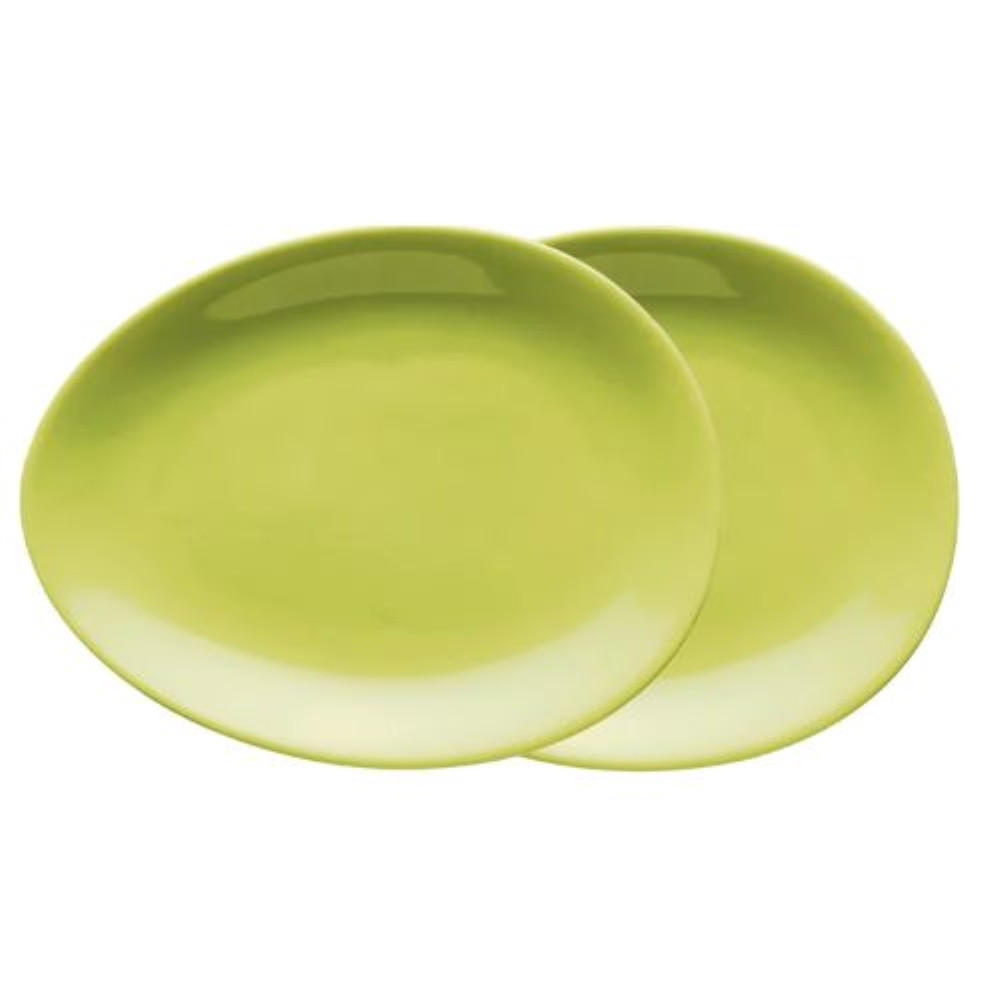 TELLER Set 2 tlg. green - Grün, Keramik (17cm) - Luigi Colani Porzellan