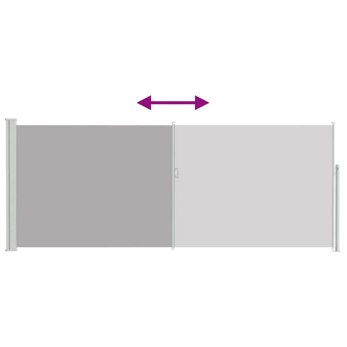 SEITENMARKISE Ausziehbare 120/300 cm, Stahlrahmen und Polyestergewebe, Grau - Grün, Metall (300/120/300cm) - vidaXL