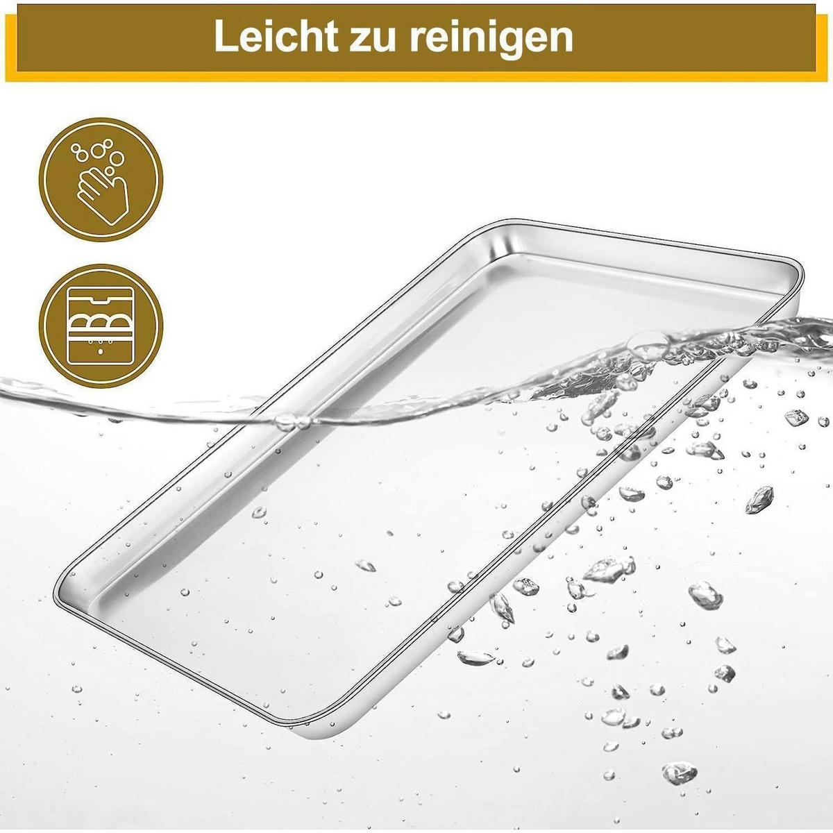 BACKBLECH mit Abkühlgitter 2-teiliges Set 40.5 x 30.5 cm - Silberfarben, Metall (12/3/16cm)