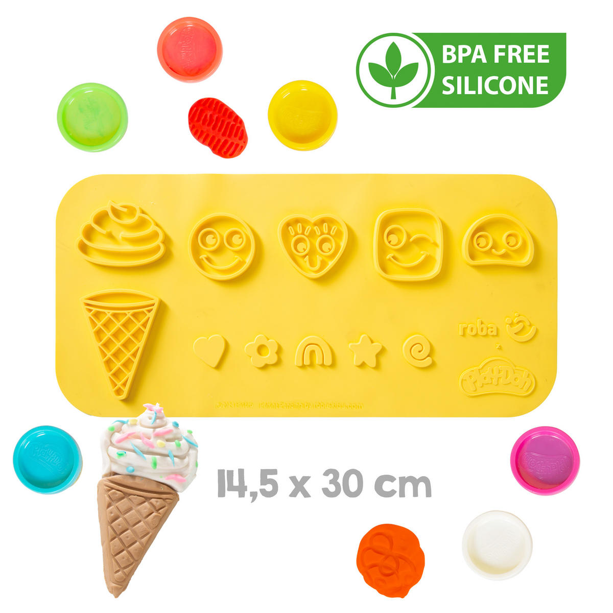 EISSTAND roba x Play-Doh - Multicolor, Holzwerkstoff (52/105/30cm) - Roba