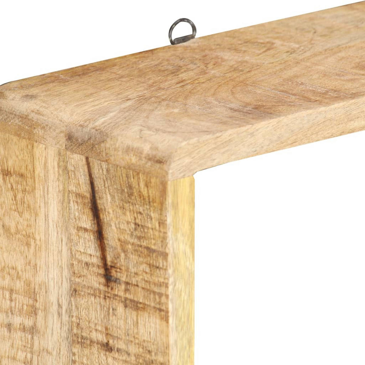 WANDREGALSET 3-teilig 35-80/15/20-25 cm aus Mango-Massivholz - Braun, Holz (80/25/15cm) - vidaXL