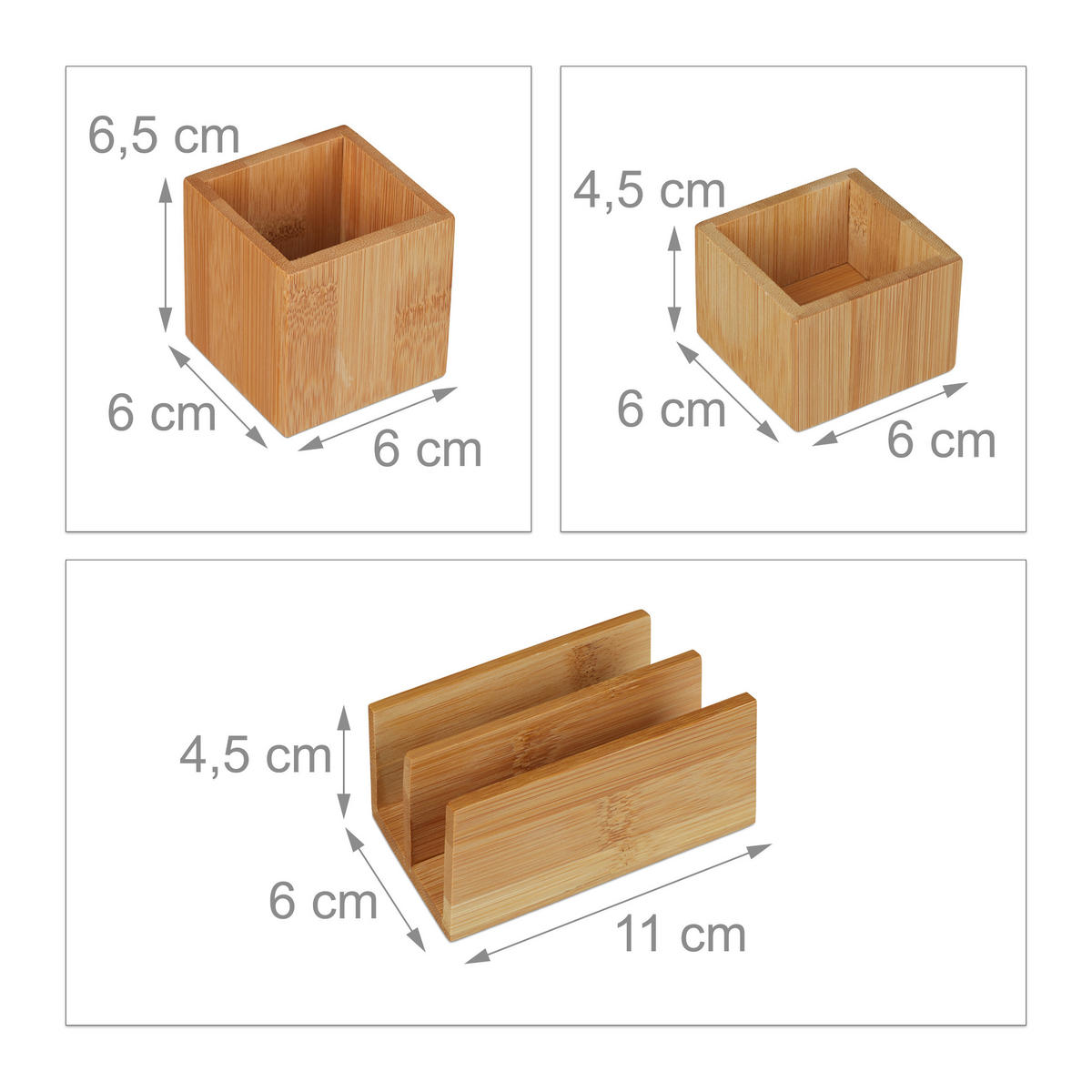 SCHREIBTISCHORGANIZER - Hellbraun, Holz (8.5/30.5/5cm) - Relaxdays