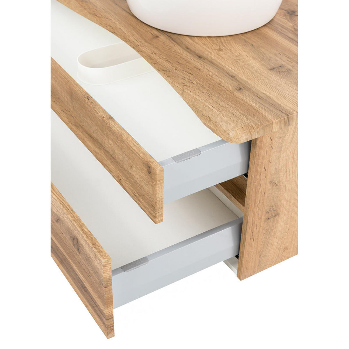 BADMÖBEL-SET 3-TLG. Vidago-03 - Braun, Holzwerkstoff (156/200/52cm) - Lomado