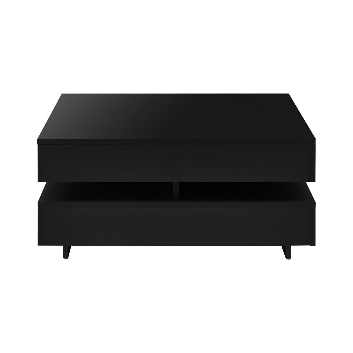 COUCHTISCH Märsta 75/75/36 - Schwarz Hochglanz, Holzwerkstoff (75/75/36cm) - [en.casa]