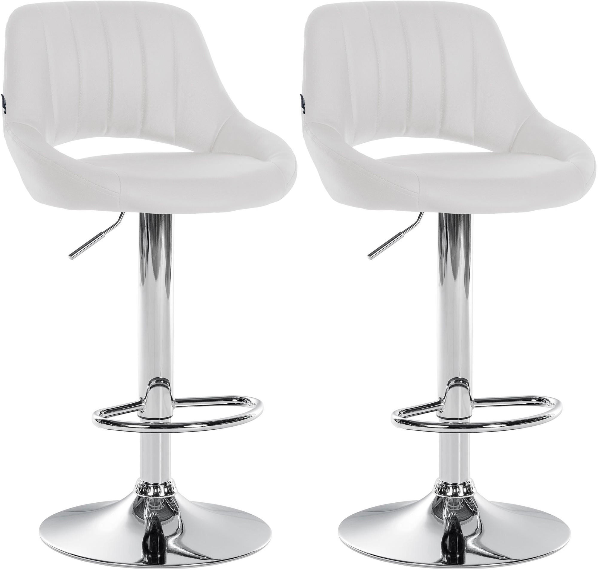 Deluke Barhocker Weiß 47x85x48 cm