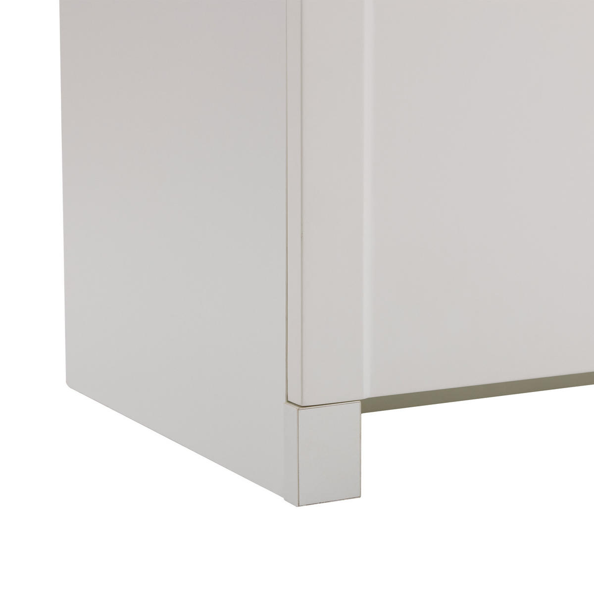 SIDEBOARD in Weiß Kommode mit 2 Türen und verstellbaren Einlegeböden für Wohnzimmer, Flur und Küche,B80/T40/H80. - Weiß, Holzwerkstoff/Metall (80/80/40cm) - STILVORA