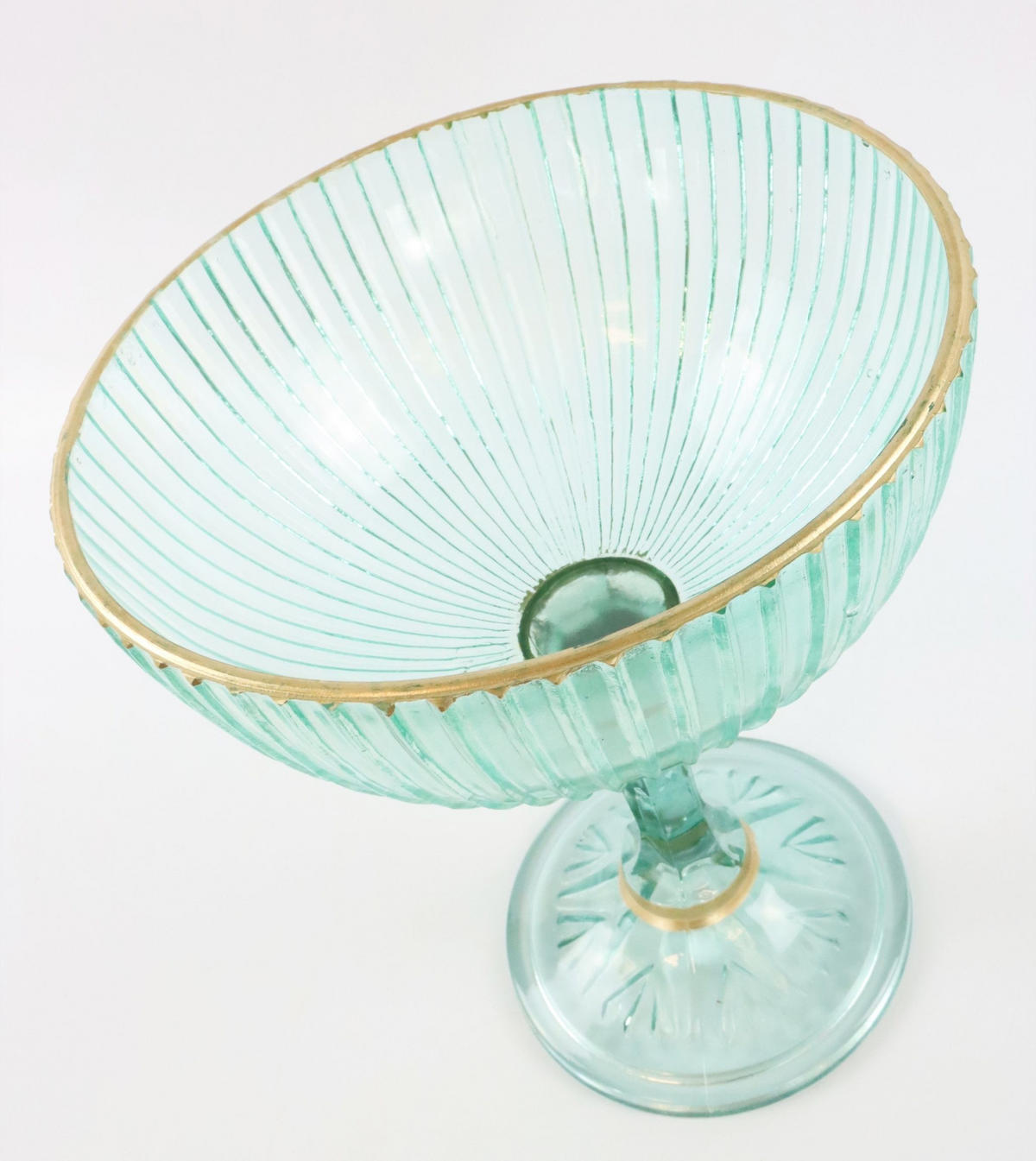 DEKOSCHALE Riviera türkis - Türkis, Glas (18/29/18cm) - FURNARO