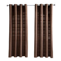 ÖSENVORHANG Rajput blickdicht 2er-Set, 137/137 cm - Braun, Textil (137/137cm) - Homescapes