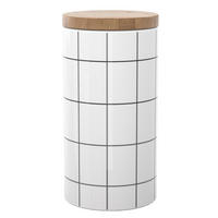 VORRATSDOSE mit Deckel 1000 ml - Weiß, Keramik (10/18.5/10cm) - Intirilife