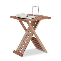 BEISTELLTISCH - Hellbraun, Holz (33/33/40.5cm) - Relaxdays