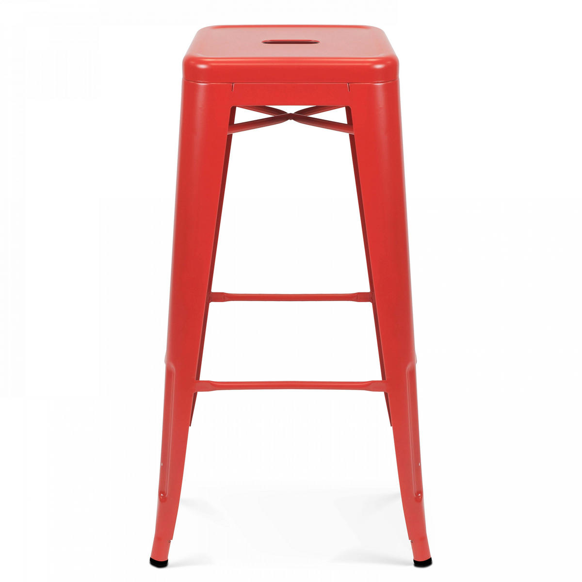 HOCHSTUHL 4-tlg., Rot - Rot, Metall (43/76/43cm) - Oviala