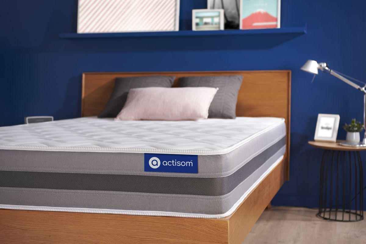 MATRATZE Actiflex relax Taschenfederkern und Memory-Schaum 100 x 190 cm h1 - Weiß, Textil (100/190cm) - ACTISOM