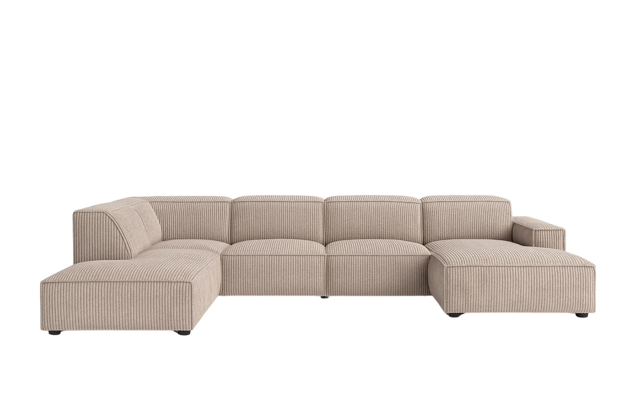 ECKSOFA Cursal V, Stoff Poso, Beige, Links - Beige, Holz (364/262cm) - Kaiser Möbel