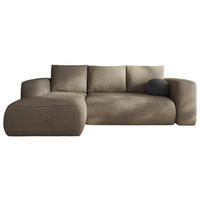 ECKSOFA LAMBI, Grau Beige - Lambi 03 - Cappuccino, Textil (114/266cm) - Moderno Meble