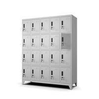 MEHRZWECKSCHRANK aus Metall mit 20 Fächer Hellgrau 136x172x45cm - Hellgrau, Metall (136/172/45cm) - Muralo