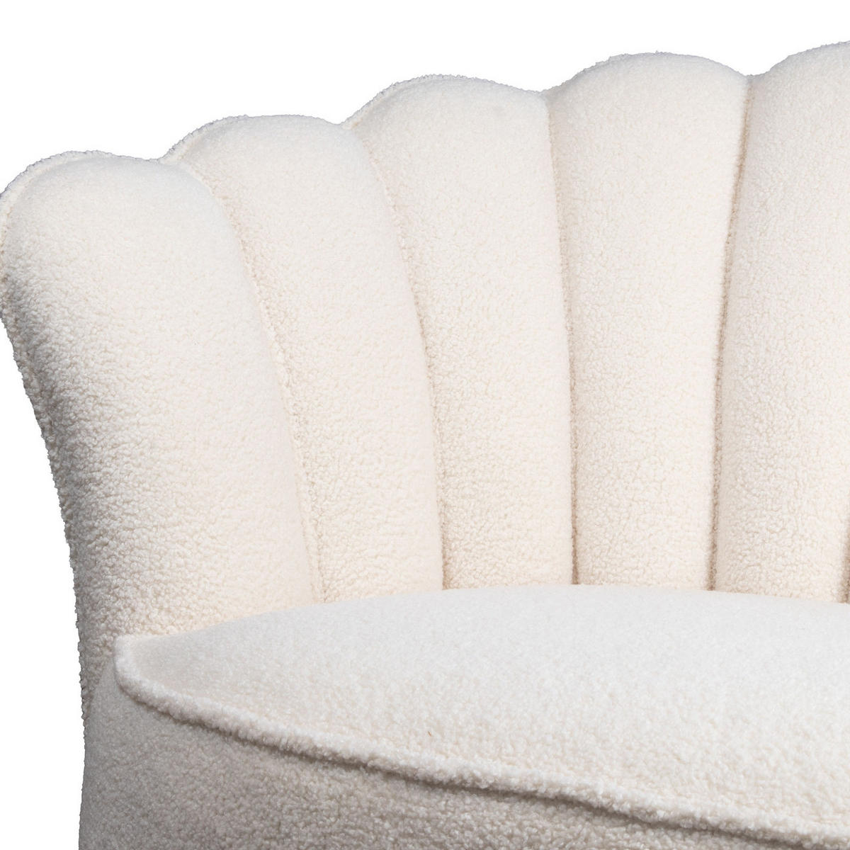 SOFA aus Teddy-Stoff 2-Sitzer, weiß - Weiß, Textil (145/80/78cm) - Giga Meubel