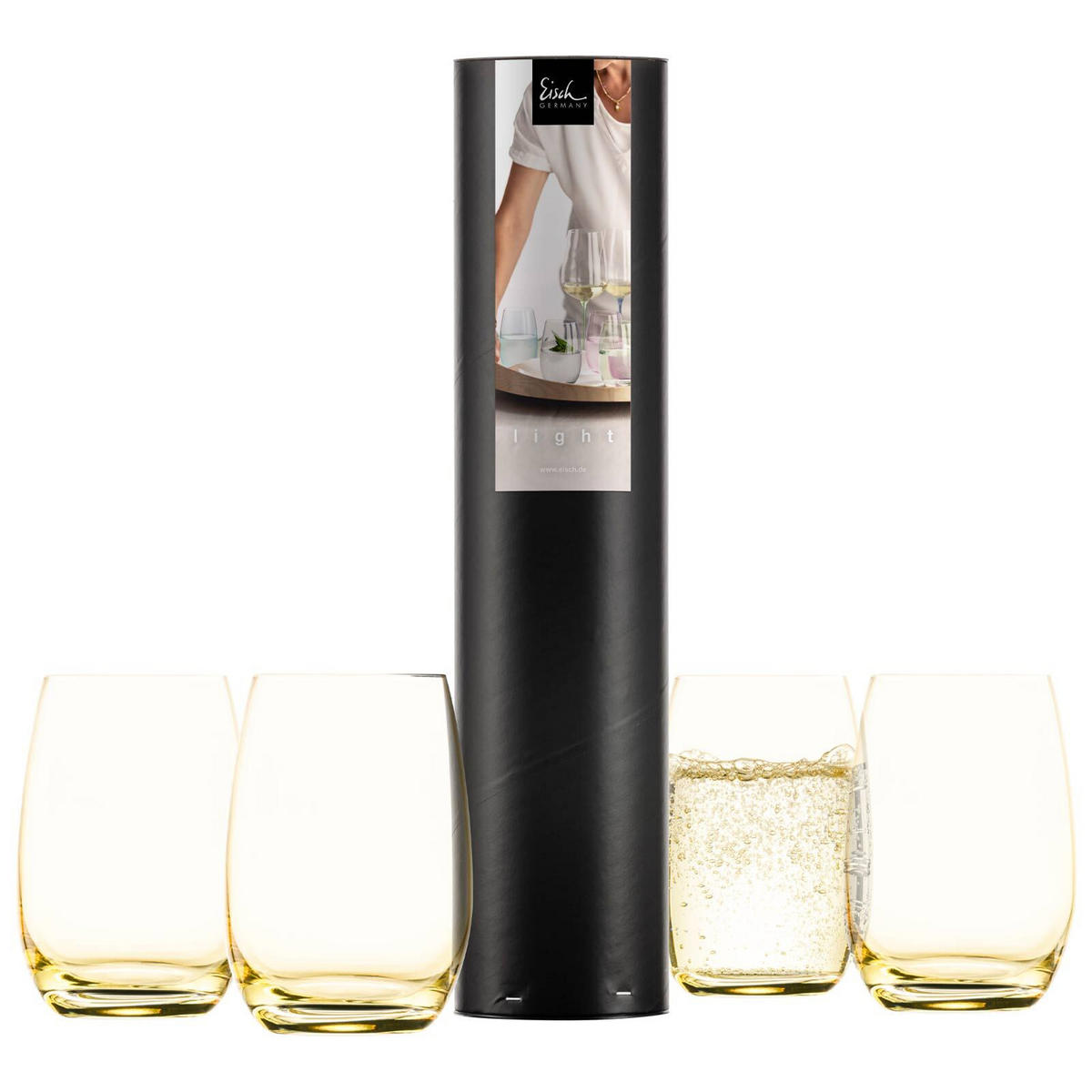 BECHER Light amber 340 ml 4er Set - Braun, Glas (0.34L) - Eisch