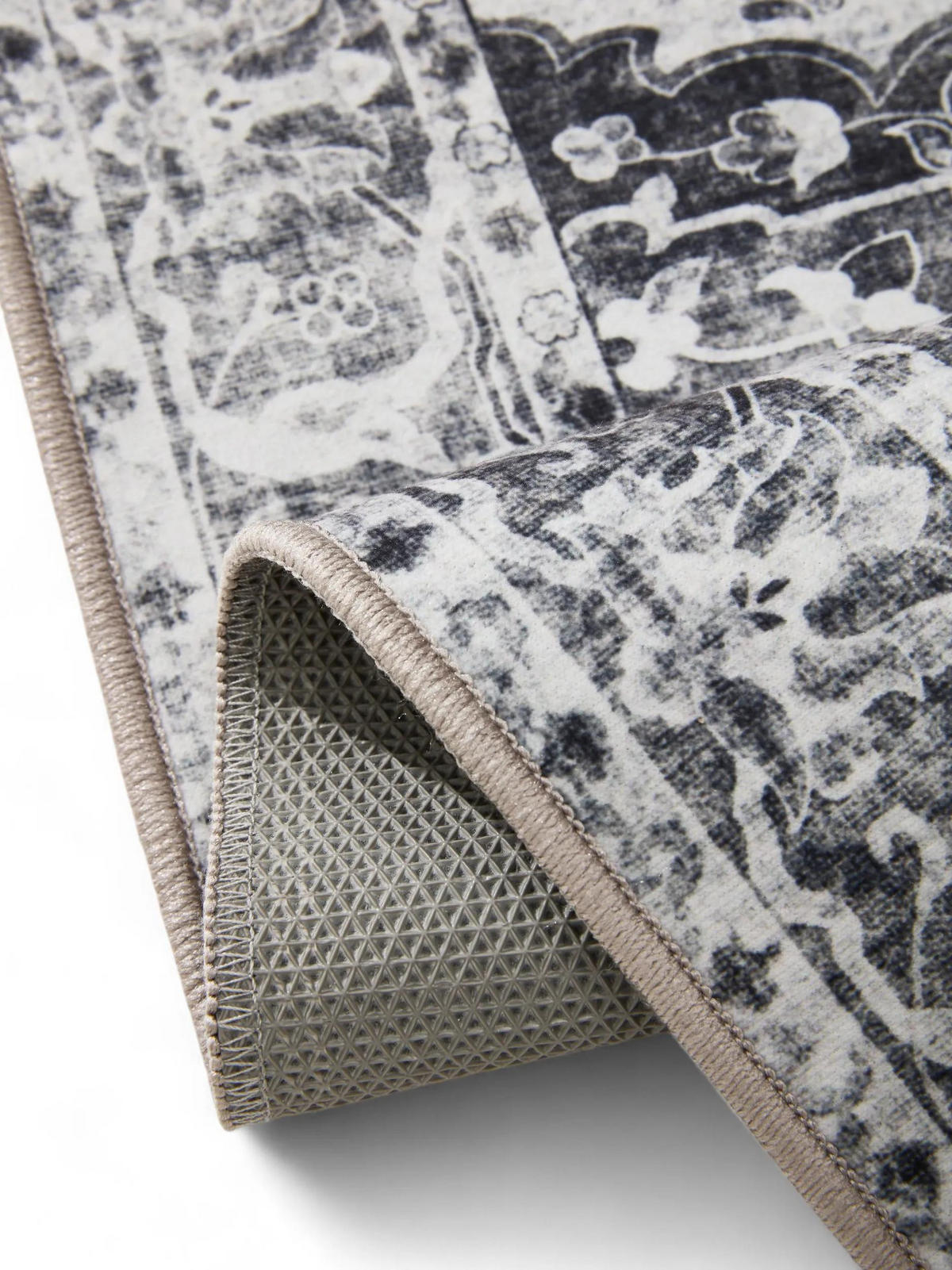 VINTAGE-TEPPICH George waschbar 160x230 cm - Anthrazit, Kunststoff (160/230cm) - benuta