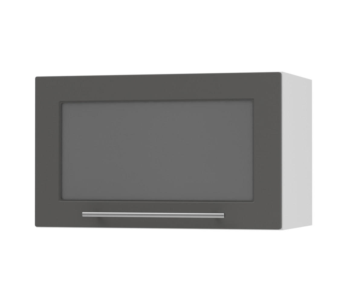 KLAPPHÄNGESCHRANK Kvantum W4BS/60-AV Graphit Matt / Weiß Matt 60 / 32,5 / 36cm - Graphitfarben/Weiß, Holz/Holzwerkstoff (60/36/32.5cm) - Feldmann-Wohnen