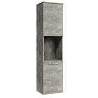 BADEZIMMERSCHRANK Montreal mit 2 Türen Beton Grau - 30 x 30 x 130 cm - Grau, Holz (30/131/30cm) - Badplaats
