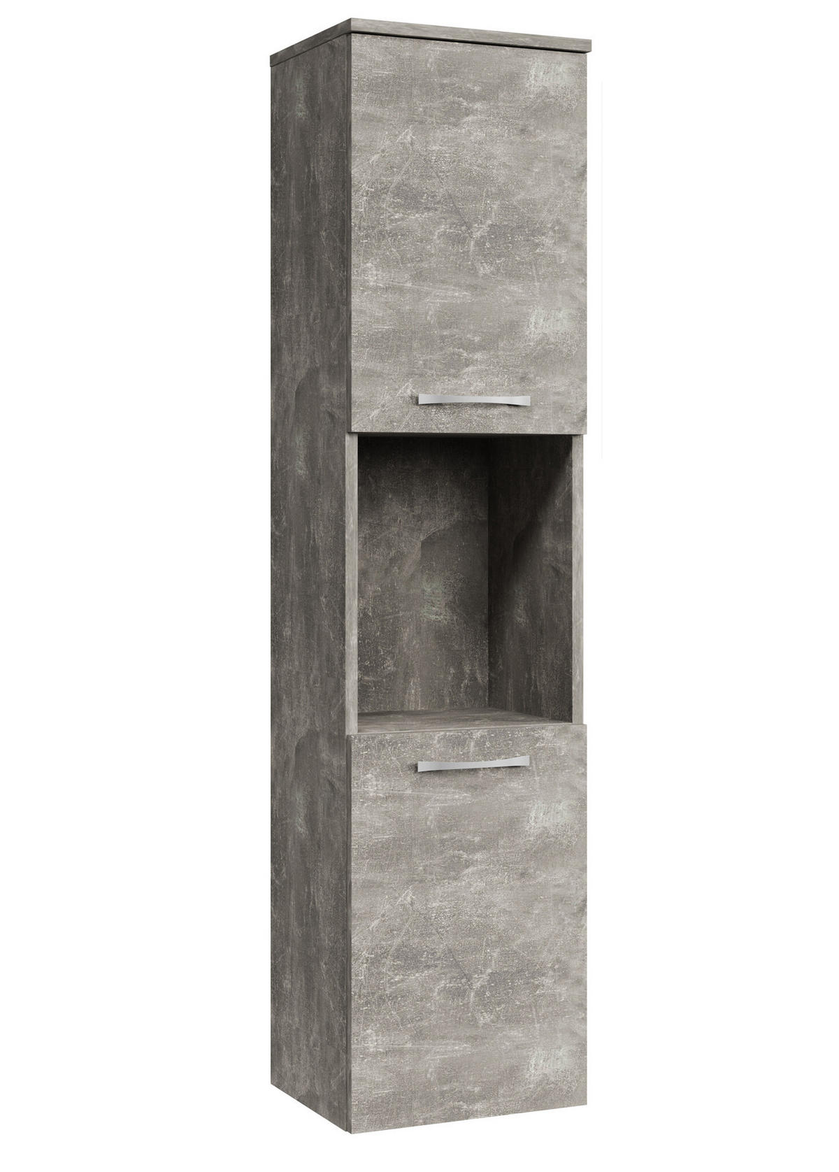 BADEZIMMERSCHRANK Montreal mit 2 Türen Beton Grau - 30 x 30 x 130 cm - Grau, Holz (30/131/30cm) - Badplaats