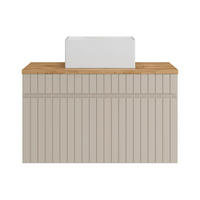 EINZELWASCHTISCH - 80 cm x 46 cm - Holz, Platte - Beige - SATARA - Beige, Holz (80/46/46cm) - Vente-Unique