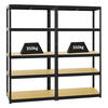 SCHWERLASTREGAL Slim Elephant S 2er-Set mit 2x 180x90x45 cm 5 Ebenen Fachlast 350 kg Schwarz - Schwarz, Metall (180/180/45cm) - PROREGAL