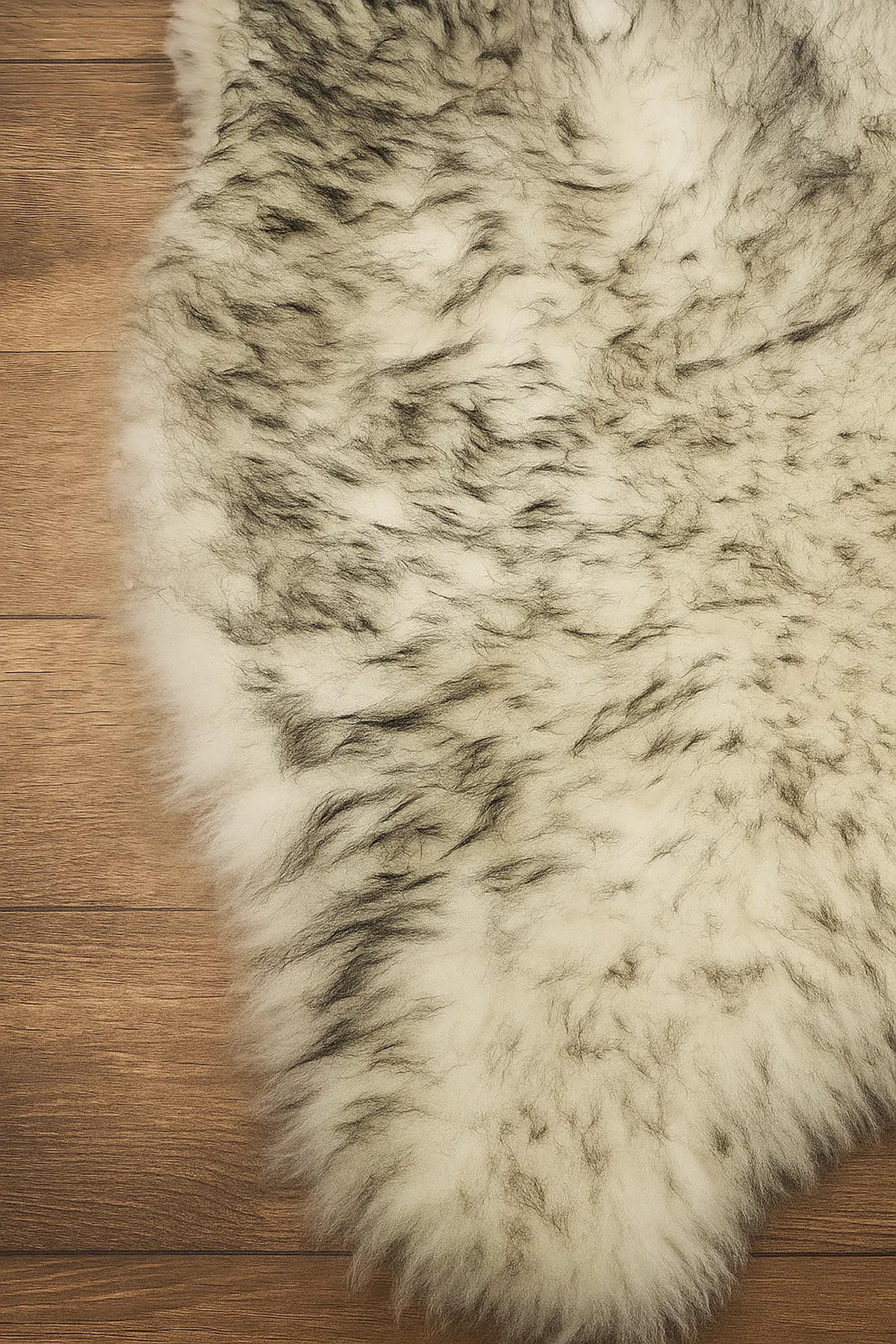 SCHAFFELL Geflammt Natur mit kleinen Mängeln ca. 110 cm - Schwarz, Fell (60/110cm) - Provellus