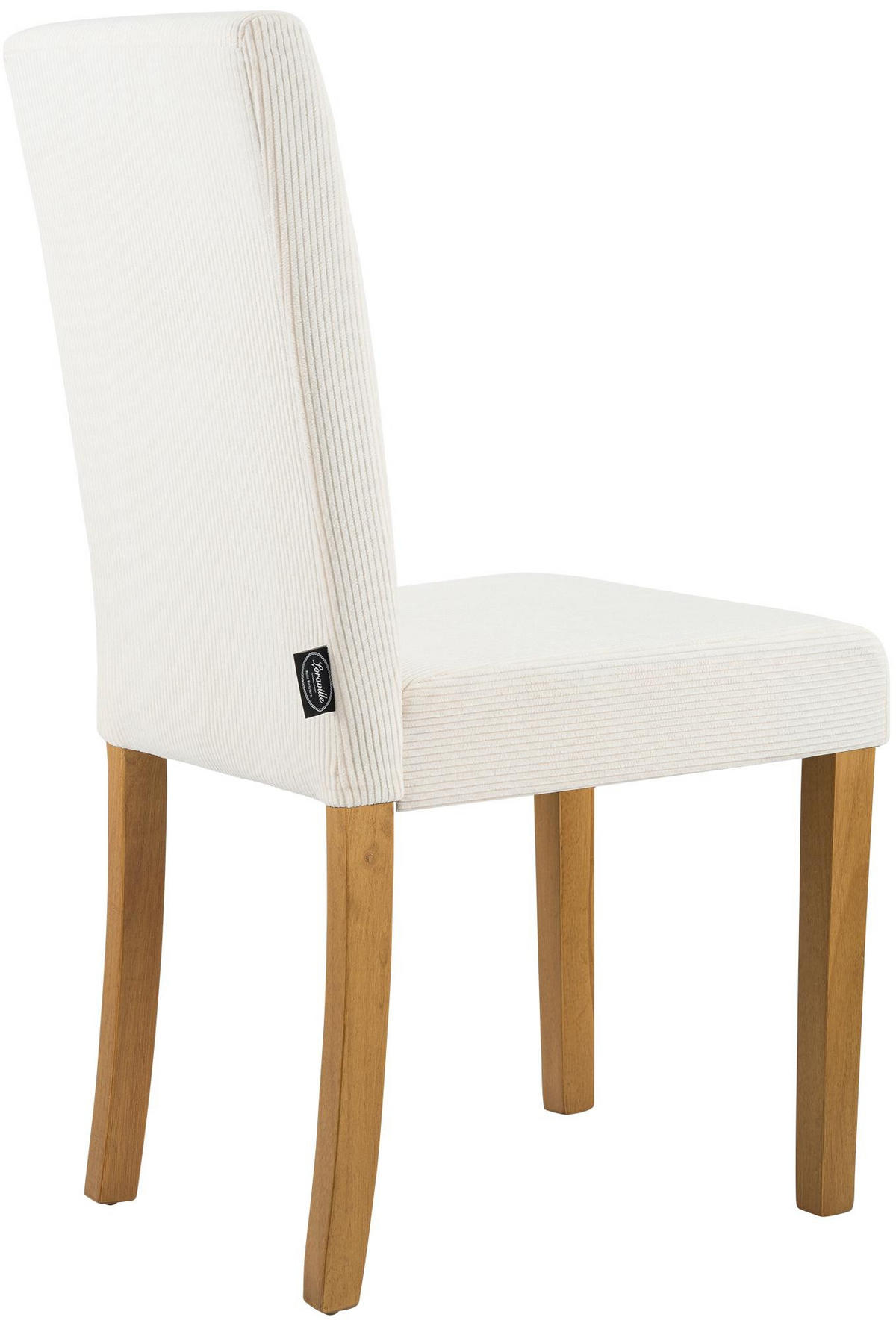 ESSZIMMERSTUHL Cord Creme - Creme/Naturfarben, Holz/Textil (41/91/47cm) - CLP