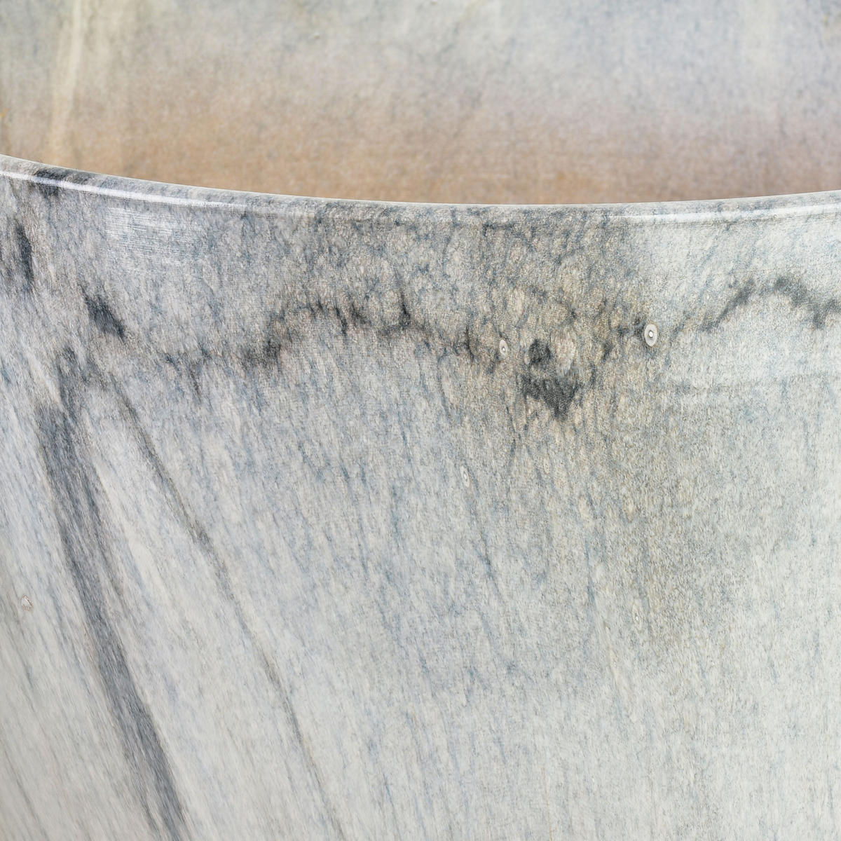 BLUMENTOPF Neva Marble 3er Set Hellgrau 25x25x21/20,5x20,5x18/16x16x15 cm Keramik - Hellgrau, Keramik (25/21cm) - Mondex