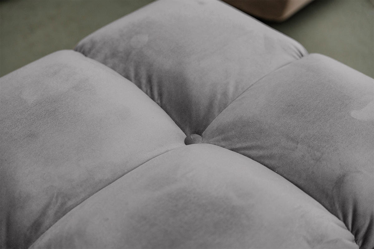 SITZGRUPPE VIVIEN 3ER SET Steingrau Velvet - Grau, Kunststoff/Textil (359/85/510cm) - KAWOLA