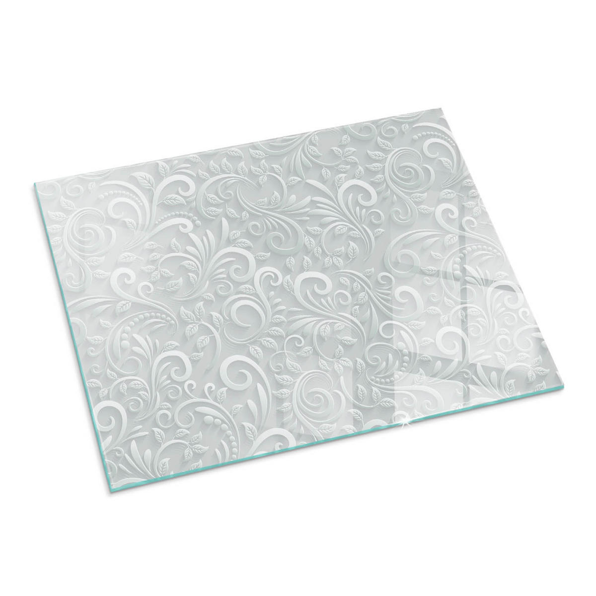 GLASPLATTE für Kamin 80x60 cm Grau - Grau, Glas (80/60/0.4cm) - ArtPrintCave