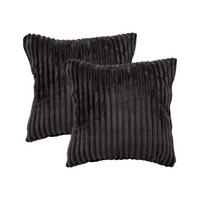 KISSENBEZUG, 2er-Set, 40 x 40 cm, 100% Polyester, Schwarz - Schwarz, Textil (40/40cm) - Zollner