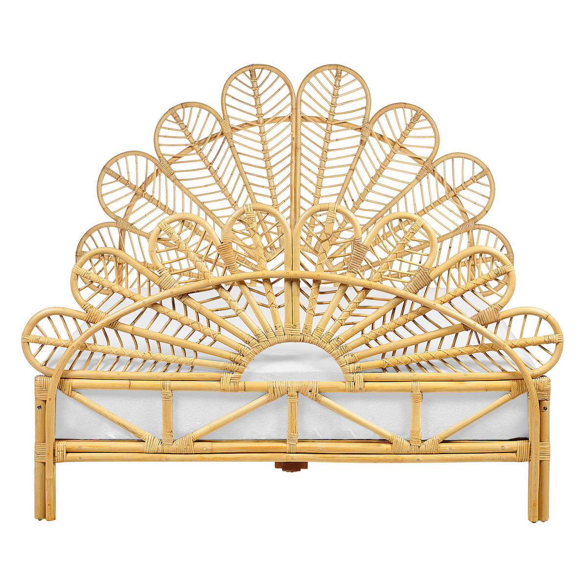 DOPPELBETT 140/200cm Heller Holzfarbton Florentine - Hellbraun, Naturmaterialien (140/200cm) - Beliani