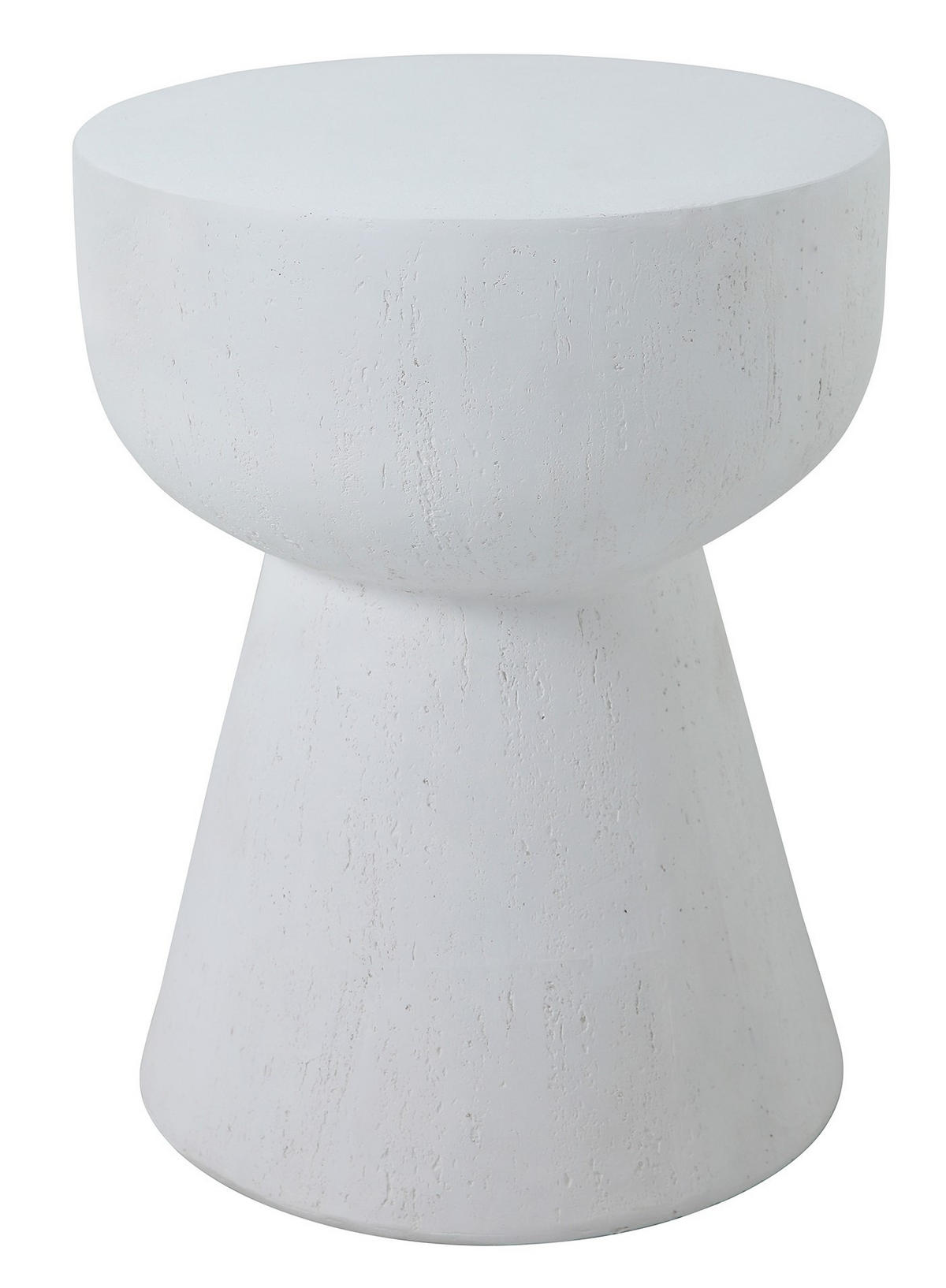 BEISTELLTISCH Rund Weiß 45 x 45 x 52 cm - Weiß, Metall (40/40/51cm) - Nordlys