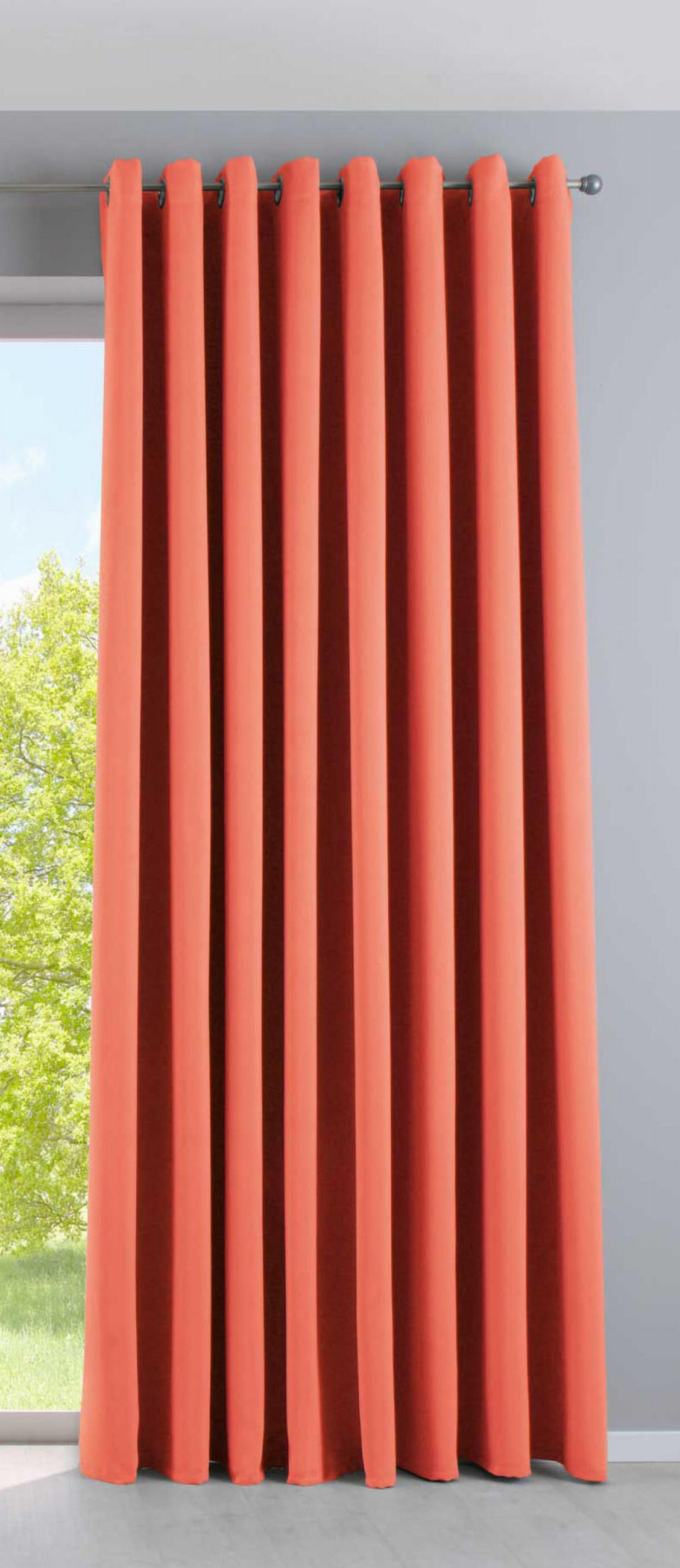 VORHANG »NEW YORK« HxB 225x295 cm Coralle - Koralle, Textil (295/225cm) - Gardinenbox