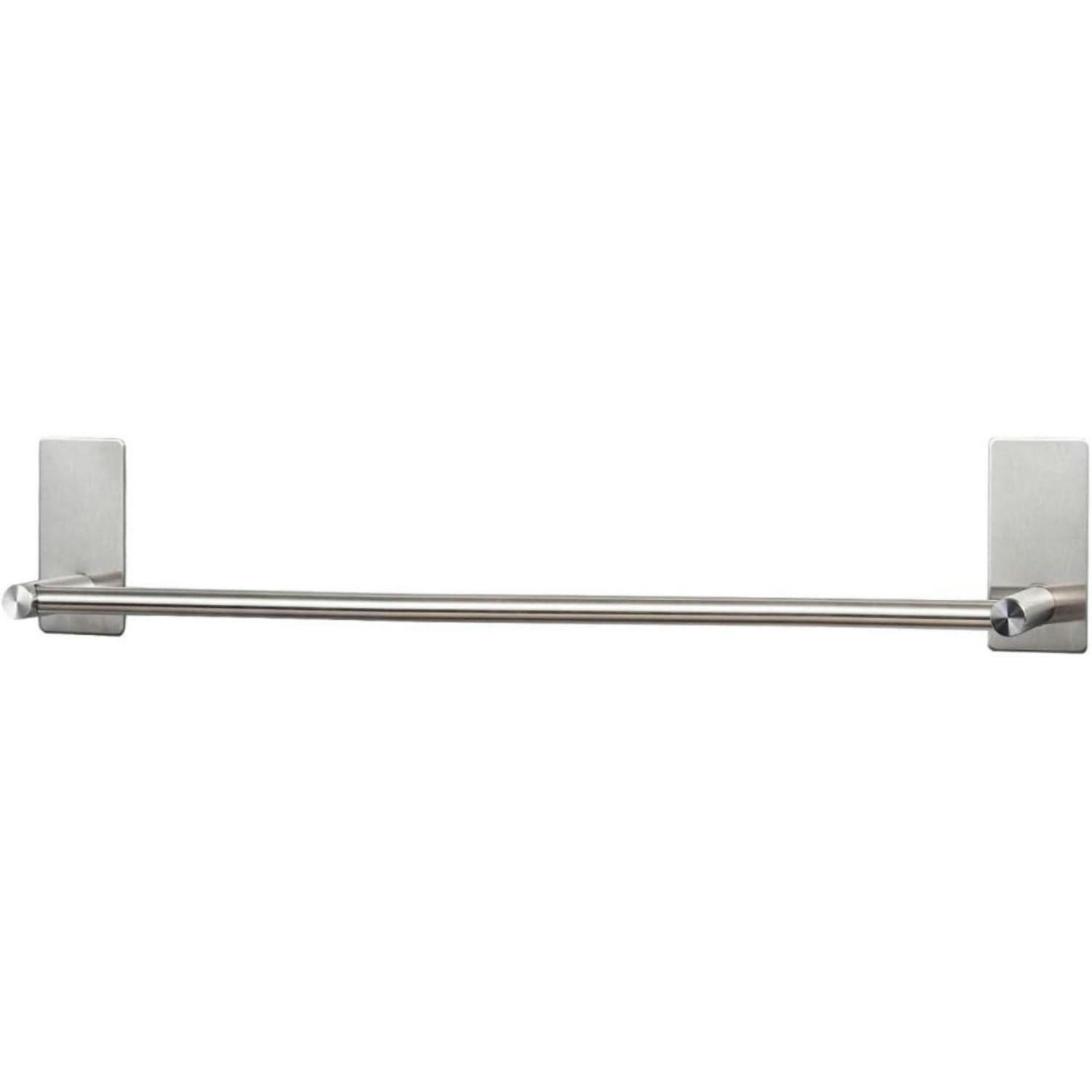 HANDTUCHHALTER zum Kleben 50 cm Edelstahl Silber - Silberfarben, Metall (5/9/50cm)