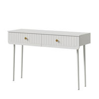 SCHMINKTISCHE mit Schubladen Chloe 2S 125 Weiß (schwarzer oder golder Griff) - Schwarz/Weiß, Holzwerkstoff/Kunststoff (127/81/40cm) - mzm24