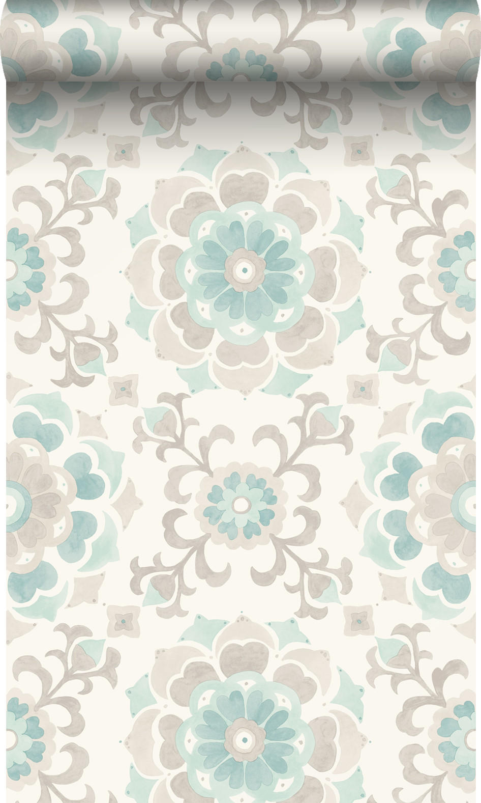 TAPETE Suzani Blumen 53 cm x 10.05 m - Weiß, Papier (53/1000cm) - Origin Wallcoverings