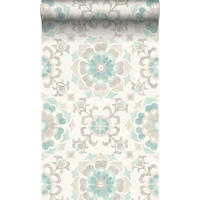 TAPETE Suzani Blumen 53 cm x 10.05 m - Weiß, Papier (53/1000cm) - Origin Wallcoverings
