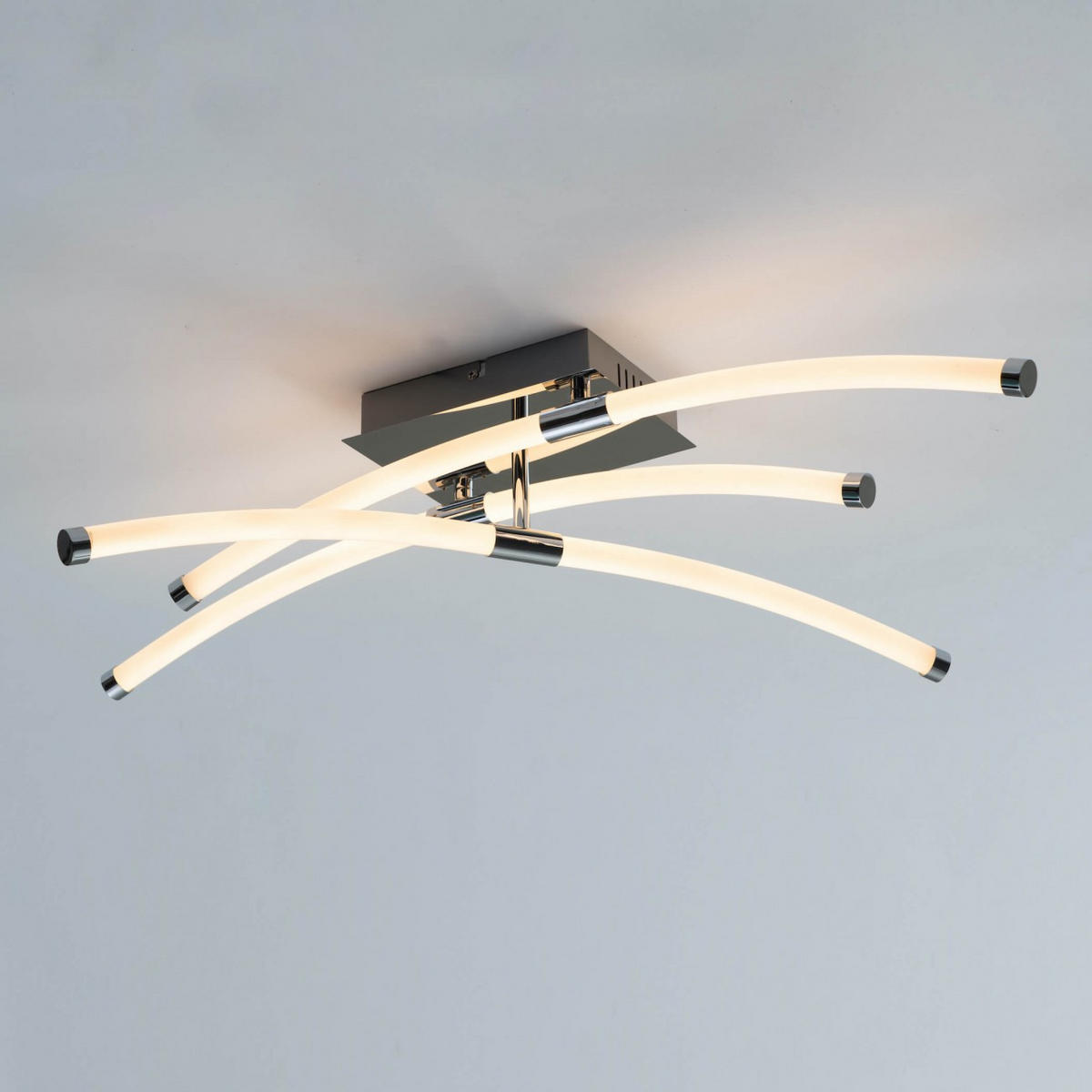 DECKENLEUCHTE Adrianna, Silber/Chrom, 77cm - Chromfarben, Metall (77/14/19cm) - KOSILUM