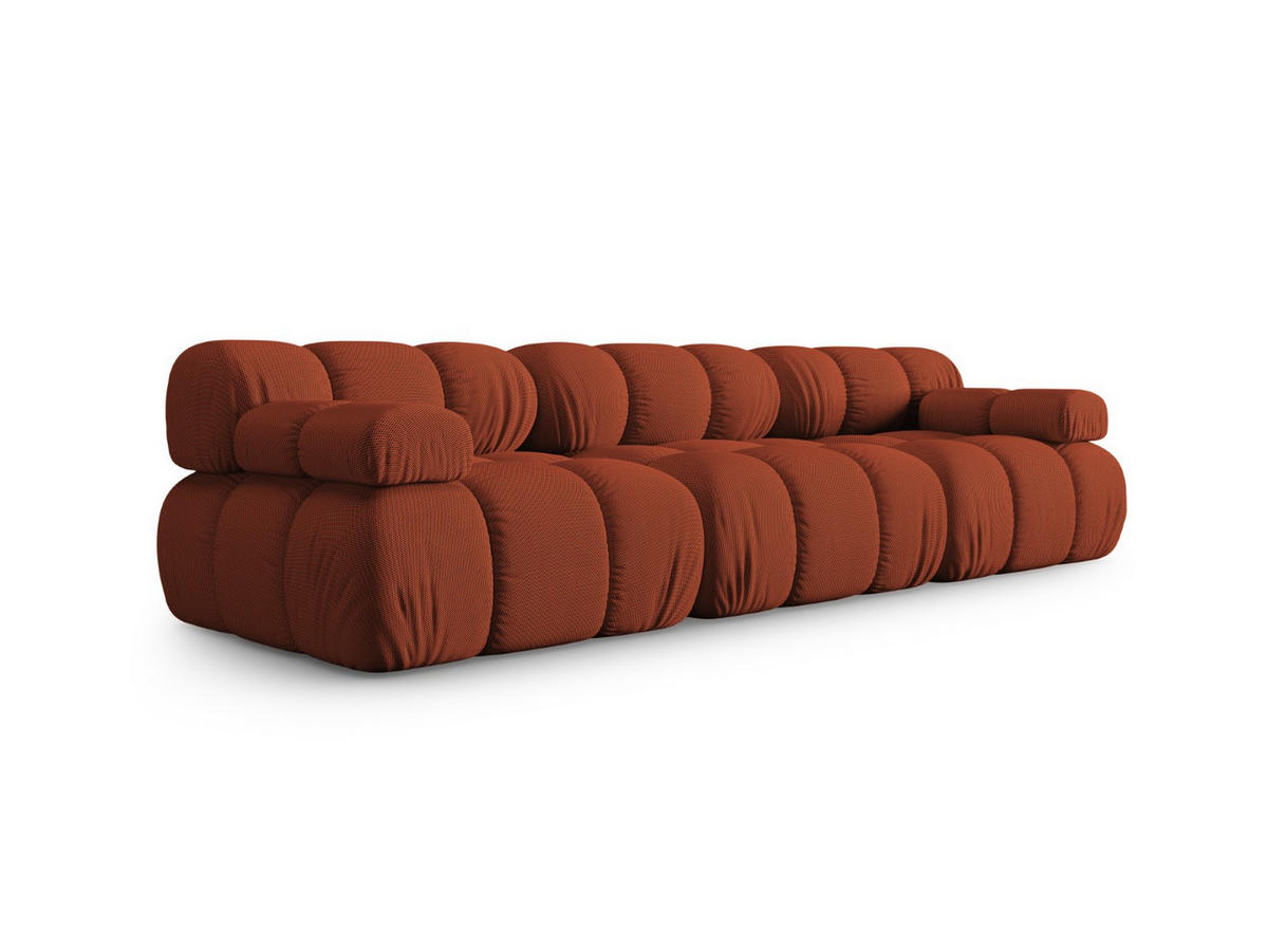 SOFA modular Bellis aus 3D-Stoff ziegelstein 3 Sitzplätze - Orange, Textil (94/70/282cm) - Micadoni