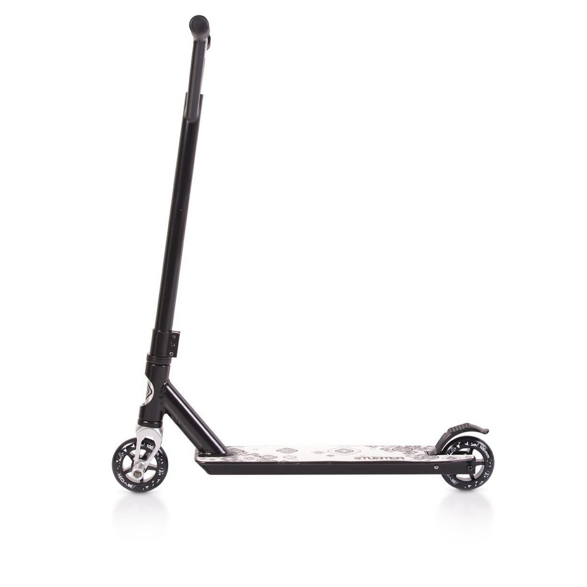KINDERROLLER Stunter schwarz Aluminium PU Räder ABEC-9 Lenker 360° drehbar Bremse - Schwarz, Metall (68/47/85cm)