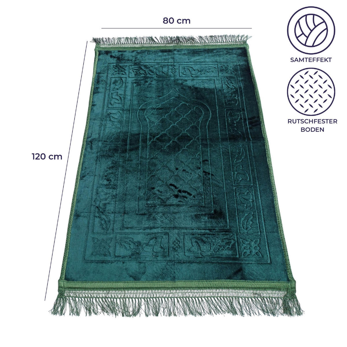 ORIENTTEPPICH Gebetsteppich Islam Seccade (Grün) - Grün, Textil (80/120cm) - Gowoll