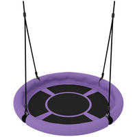 KINDERSCHAUKEL, Lila+Schwarz, Metall, Netzstoff - Lila, Metall (98/98cm) - AIYAPLAY