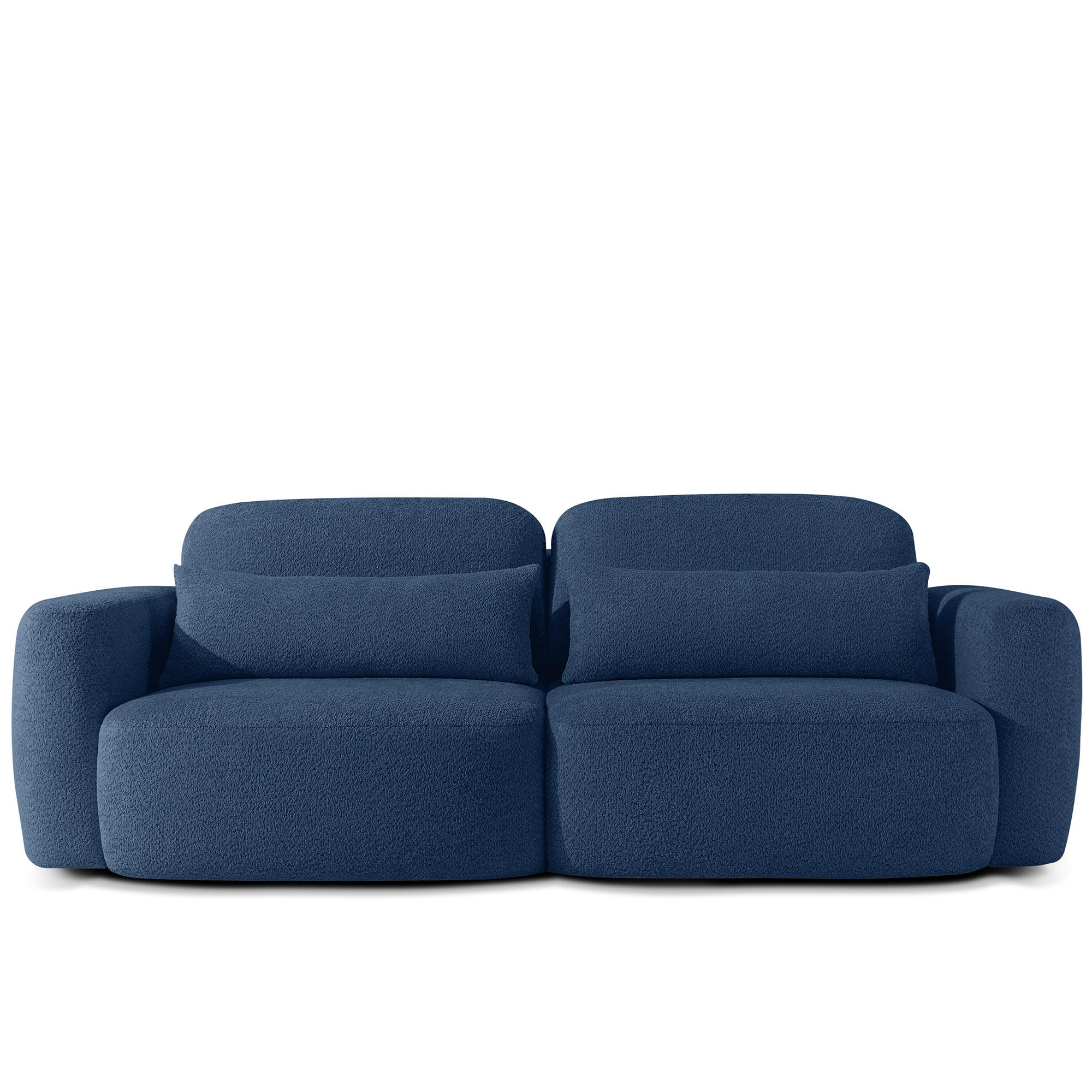 SOFA 3 ELOSA - Dunkelblau, Holz/Textil (245/85/115cm) - KONSIMO®