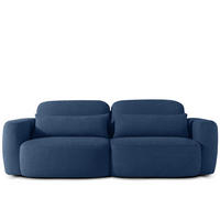 SOFA 3 ELOSA - Dunkelblau, Holz/Textil (245/85/115cm) - KONSIMO®